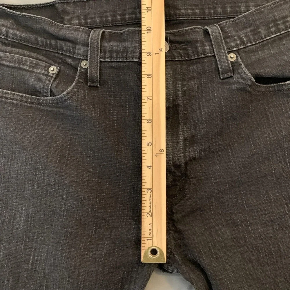 Levis 514‎ Jeans Mens 36x32 Gray Charcoal Wash Straight Leg Stretch Denim Pants